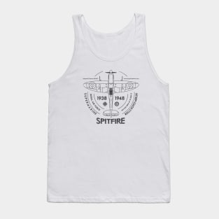 Vintage RAF Spitfire WW2 Fighter Plane Tank Top